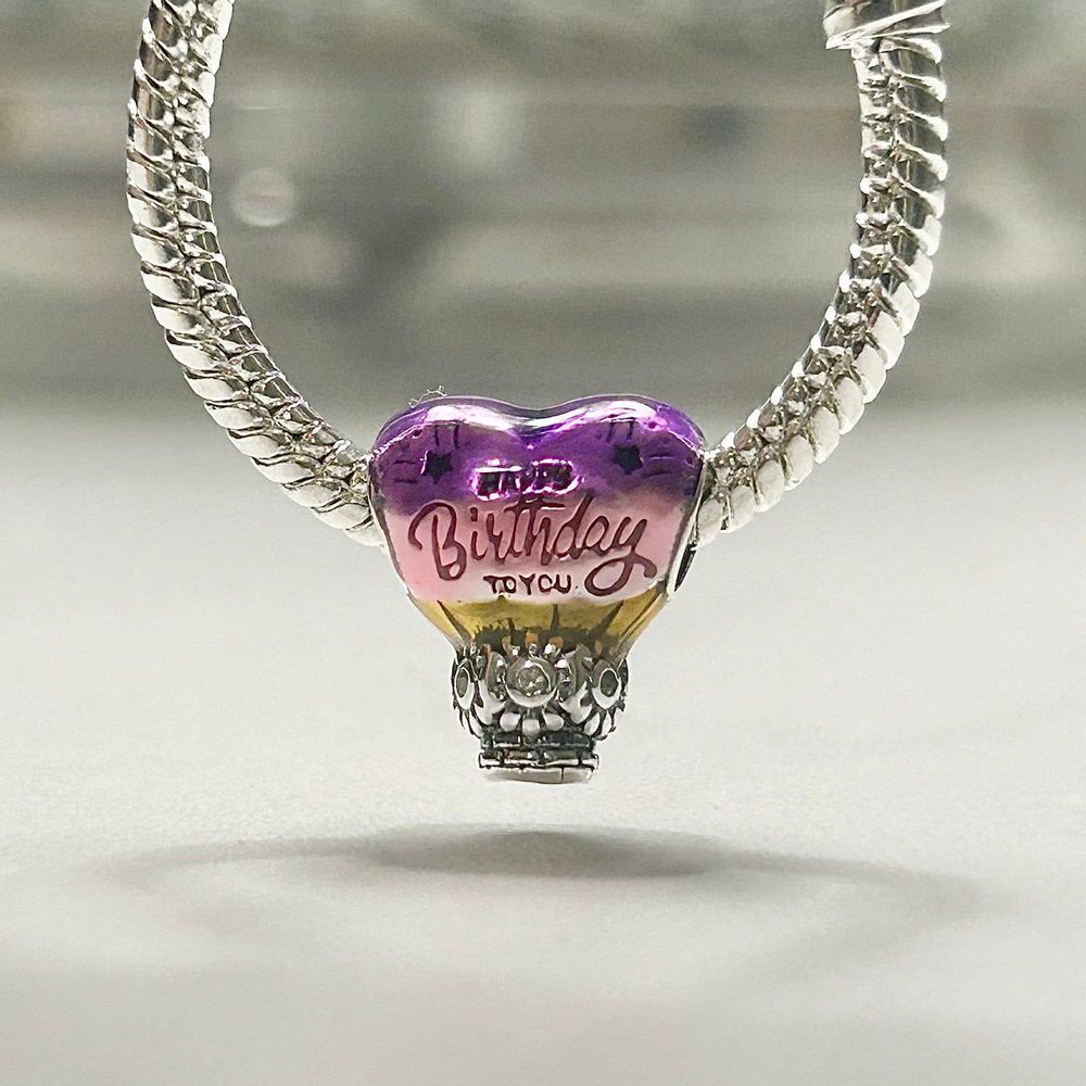 Happy Birthday Heart Balloon Charm